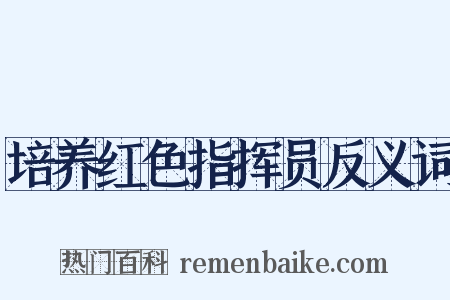 培养红色指挥员反义词是什么意思的图片